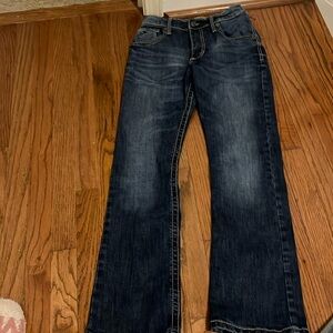 Wrangler 20X Boys Midland Medium Wash Slim Stretch Vintage Boot Cut Jean 14 Slim